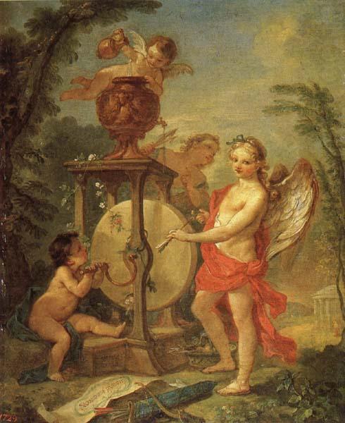 Cupid Sharpening His Arrow, Natoire, Charles Joseph